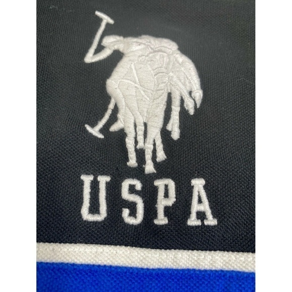 Mens Embroidered USPA Polo Shirt Large Pony - Picture 3 of 8